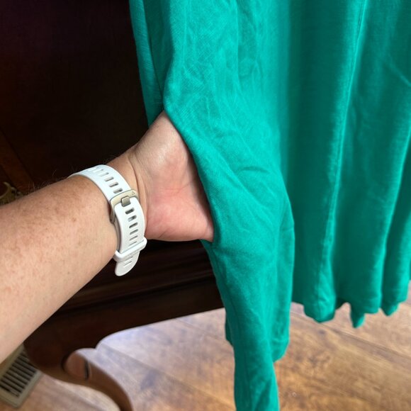 Chico's Short Sleeve A-Line T-shirt Dress Teal Chico's Size 2 (12) - Picture 2 of 6